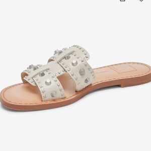 Dolce Vita White Studded Sandals